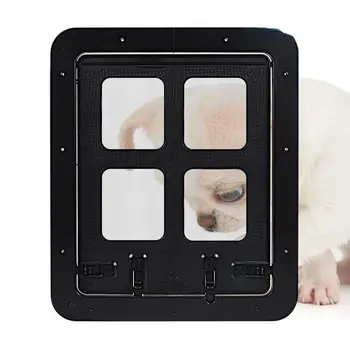 1 шт. Пластиковая автоматическая дверь для домашних животных Магнитная безопасность Забор для собак Экран для собак Дверь Кошка Экран Дверь Откидные ворота 0
