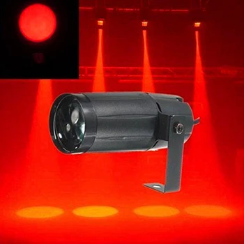 5 Вт Красный цвет Светодиодный точечный свет Сильные прожекторы Лучевые эффекты Шоу-лампа DJ Party Сценическое освещение Мини-портативный прожектор