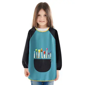 Детский художественный халат Модный детский халат для рисования Принадлежности для искусства Детская одежда для рисования Письмо Кулинария Гончарное ремесло