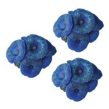 3X Аквариумное растение Искусственный коралловый синий