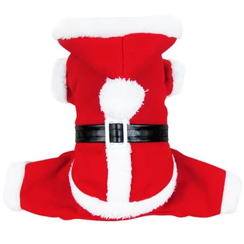 Рождественский костюм собаки Комбинезон Рождественская одежда для домашних животных Пальто Наряд Зимняя одежда для собак Йоркширский померанский пудель Бишон Щенок Одежда
