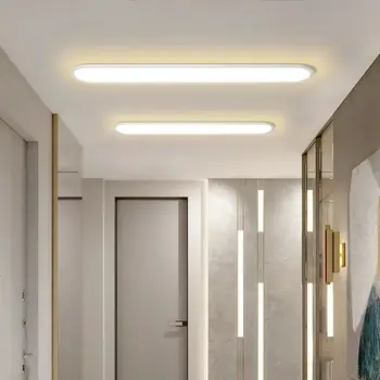 Современный светодиодный ультратонкий потолочный светильник для длинного коридора, гостиной, прохода, спальни, гардеробной, потолочной лампы, внутреннего освещения