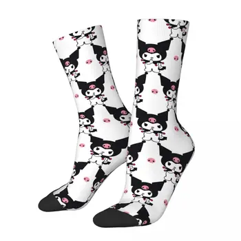 Sanrio Kawaii Kuromi Merch Crew Socks Cozy Sanrio Merch Sport Middle Tube Socks Soft for Women Men Wonderful Gifts