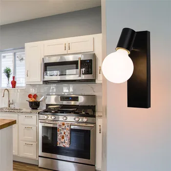 Скандинавский современный настенный светильник для крыльца Промышленный лофт Светильник для дома Спальня Кухня Проход Балкон Железный светодиодный настенный светильник