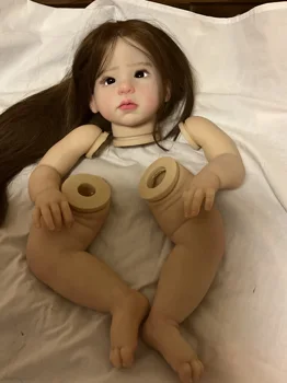 FBBD Лучший художник ShanShan Изготовленный на заказ 28-дюймовый Reborn Baby Lily с волосами с корнями вручную DIY часть с одним дополнительным тканевым телом