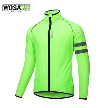 WOSAWE Сверхлегкая светоотражающая мужская велосипедная куртка Ветрозащитная водонепроницаемая дорога Гора MTB Велосипед Велосипедная куртка Беговая ветровая куртка