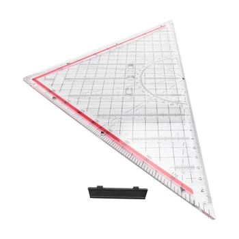 Чертеж Треугольная линейка Многофункциональная чертежная линейка с ручкой Транспортир Измерительная линейка Канцелярские принадлежности