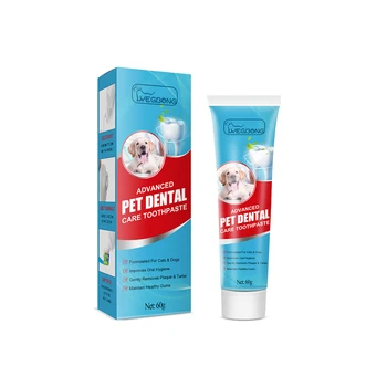 Зубная паста Yegbong Pet подходит для собак и кошек Прозрачный зубной камень Безопасен для употребления в пищу Отсутствие побочных эффектов Отбеливание зубов домашних животных