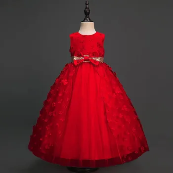 Свадебное платье на день рождения Летнее платье для девочки Платье для девочек Элегантная детская одежда