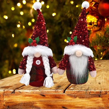 Санта-Безликая кукла Рождественские украшения для дома 2022 Счастливого Рождества Украшение Рождественские подарки Navidad Noel С Новым 2023 годом