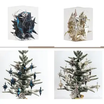  Праздничный подарок Яркие подвески на рождественскую елку 12 неправильных блестящих украшений для реквизита для фотографии Гальванические яркие цвета