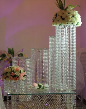 clear clear) классическая высокая свадебная ваза модная акриловая хрустальная дорожка цветочная подставка высокое качество свадебная дорога свинцовый декоративный столб