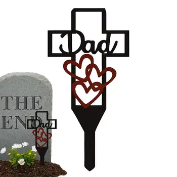 Украшения для могил Мемориальный крест Металлический мемориальный крест Садовый кол Садовый крест Надгробные знаки для кладбища и мемориального места