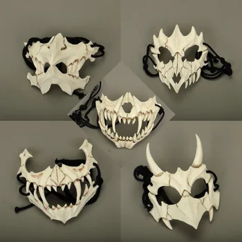 Новинка Японская маска бога дракона Экологически чистая и натуральная маска из смолы для тематической вечеринки с животными Косплей Маска животных ручной работы