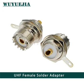Connector UHF SO239 Female Bullkhead Гайка Зажим Зажим Припой для панельного монтажа Коаксиальный адаптер UHF RF Совершенно новый и высокого качества