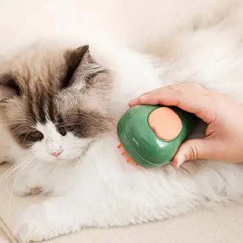 Спиральный дизайн Инструмент для ухода за домашними животными 3-в-1 Паровая щетка для шерсти домашних животных с формой авокадо для кошек Массажная щетка для груминга 1