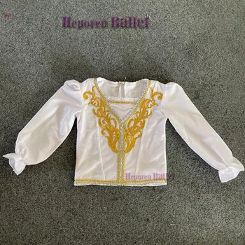 Мальчик Балетные Куртки Топы Топы С V-образным вырезом Пальто Принц Мужчины Балет Танцевальные Костюмы Для Балетного Спектакля Heporen 1