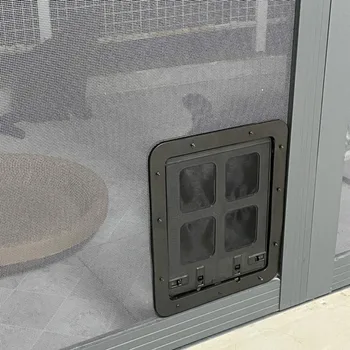 1 шт. Пластиковая автоматическая дверь для домашних животных Магнитная безопасность Забор для собак Экран для собак Дверь Кошка Экран Дверь Откидные ворота 1