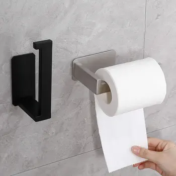  Самоклеящийся держатель для туалетной бумаги из нержавеющей стали с защитой от падения Простая установка крючка для полотенец 1