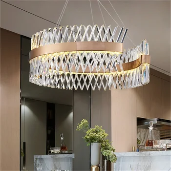 TEMAR Креативный подвесной светильник Золотой постмодернистская люстра Светодиодная роскошная хрустальная лампа для дома 2