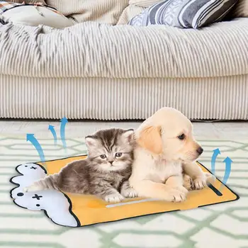 Охлаждающий летний коврик для собак Одеяло для кошек Коврик для собак Диван Дышащая кровать для собак Летняя гелевая подушечка для маленьких, средних и больших собак 2