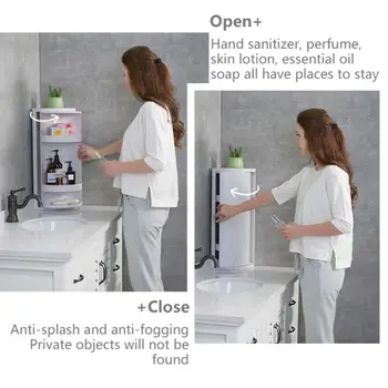  Настенная полка Легко чистится Стойка для душа с высокой несущей способностью помогает привести в порядок вашу ванную комнату Стеллаж для хранения на 360 градусов 3