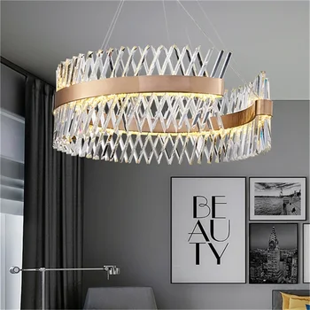 TEMAR Креативный подвесной светильник Золотой постмодернистская люстра Светодиодная роскошная хрустальная лампа для дома 3