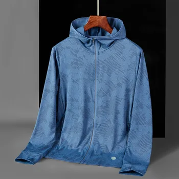  Мужская одежда для защиты от солнца Upf50 + Новая ультратонкая дышащая и устойчивая к ультрафиолетовому излучению быстросохнущая одежда для пары Велосипедная куртка 3