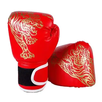 Боксерские перчатки Профессиональный тигр Дышащая искусственная кожа Тайские тайские перчатки Перчатки Пламя Санда Боксерские боксы Перчатки для боя Муай T Y7l1 3