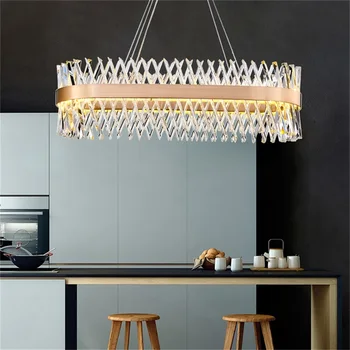 TEMAR Креативный подвесной светильник Золотой постмодернистская люстра Светодиодная роскошная хрустальная лампа для дома 4