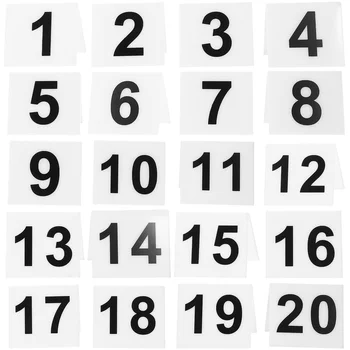Акриловые маркеры для номеров Многоразовые маркеры для номеров 1-20 Столовый стол для ресторана Маркеры для улик Маркеры для домашнего декора Аксессуары для стола 4