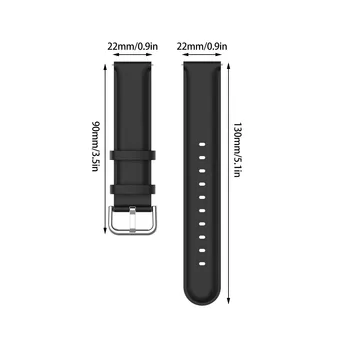 Подходит для Huawei Gt3 22 мм Мягкий кожаный ремешок Замена кожаного браслета Красочный спортивный браслет Модные аксессуары для запястья 4
