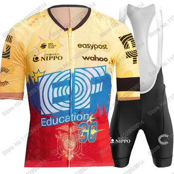 Команда Эквадора Nippo Cycling Jersey 2024 Мужчины Тур де Италия Одежда Гонка Шоссейный велосипед Костюм Велосипед Топы Нагрудник Шорты MTB Maillot Ropa 5