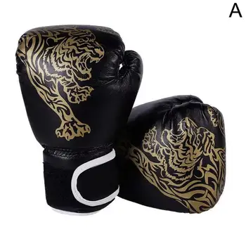 Боксерские перчатки Профессиональный тигр Дышащая искусственная кожа Тайские тайские перчатки Перчатки Пламя Санда Боксерские боксы Перчатки для боя Муай T Y7l1 5