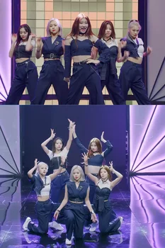 Kpop Корейские женщины Укороченные топы Джаз Танцевальный наряд Хип-хоп Свободные прямые брюки Танцевальная одежда Фестивальная одежда Рейв-сценический костюм 5