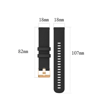 18 мм Сменный браслет для Garmin Vivoactive 4S 3S / VENU 2S 3S / Forerunner 265S 255S Смарт-часы Ремешок с пряжкой из розового золота 5