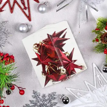  Праздничный подарок Яркие подвески на рождественскую елку 12 неправильных блестящих украшений для реквизита для фотографии Гальванические яркие цвета 5